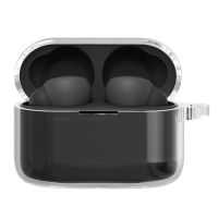 Geekria TPU สำหรับ LinkBuds S Bluetooth True Wireless Earbuds,กระเป๋าใส่ป้องกันพร้อมพวงกุญแจ Hook (ใส)