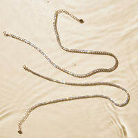 SWAN - Diamond 2mm Stone Necklace สร้อยคอเงินแท้ ฝังเพชรคิวบิกเซอร์โคเนีย cubic zirconia