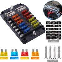 2 Way Blade Fuse Block Holder ไฟ LED แสดงสถานะ12V 32V Auto Marine Kit Set