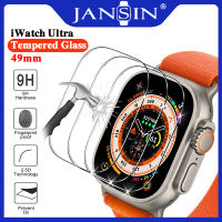 JANSIN ฟิล์มกระจก สำหรับ ฟิล์ม Apple Watch Ultra 49mm ฟิล์ม Tempered Glass Film ฟิล์ม apple watch ultra Screen Protector Film