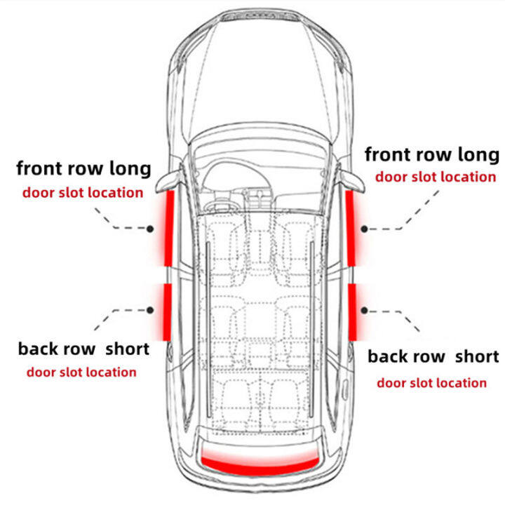 4ชิ้นคาร์บอนไฟเบอร์รถเกณฑ์แถบสติกเกอร์รถอัตโนมัติประตูงัวสำหรับไดฮัทสุ-terios-sirion-mira-materia-ร็อคกี้อุปกรณ์เสริมในรถยนต์