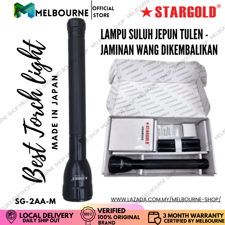 Japan Rechargeable waterproof Stargold Flashlight Cree 3W LED High