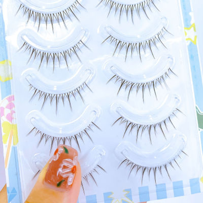 Clear Band Grafting Eyelashes Multi-Layered Easy to Graft Lashes for Women Natural Eye Makeup