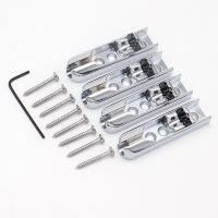 WK-Bass 4 String Guitar Single Individual Bridge Saddles Tailpiece 3 Hole with Screw for Bass Guitar Accessories