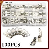 UMMEAX ห่วงตาไก่ไฟฟ้า100Pcs ใช้งานหนัก,วงแหวน SC ปลายสายแบตเตอรี่ลวดทองแดงเชื่อมตาไก่ทองแดงปลายขั้วต่อปลายสายไฟ