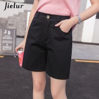 Jielur Leisure Korean Short Women College Style S-3XL Denim Shorts 5 Colors Womans Loose Fashion Young Basic Short Femme Ete