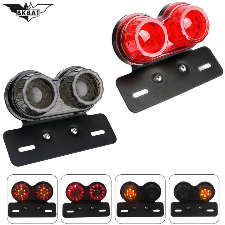 Motorcycle tail light retro round light brake light turn signal FOR ...