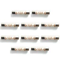 10pcs Fuse Cartridge 13AMP Domestic UK Sockets Durable Ceramic Tube Mains