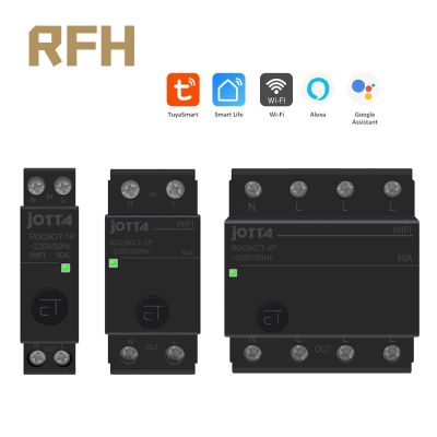 1P 2P 4P 50A 63A 80A 100A Din Rail WIFI Circuit Breaker Smart Switch Remote Control by Smart Life TUYA for Smart Home