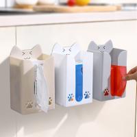 ☌ Cute Cartoon Paper Holder Wall Mounted Tissue Box Punch-Free Tissue Racks Kitchen Napkin Storage Rack Bathroom Toilet Accessorie