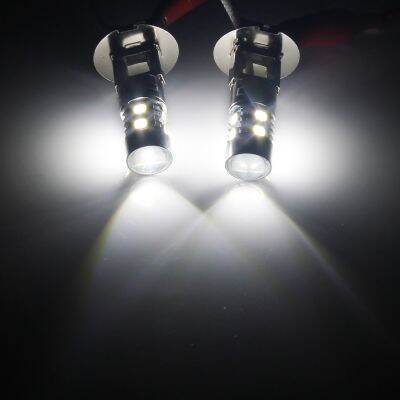 ANGRONG 2x H3 10 SMD LED โคมไฟหมอกไฟหน้าหมอกขับรถ DRL 6000K Xenon สีขาว