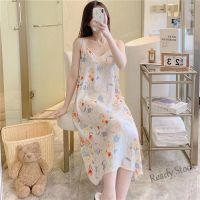 【Ready Stock】 ✻☜❄ C15 [DY STOCK]Universal Sleeveless Baju Tidur Plus size Night dress Cotton Satin Comfortable Sleepwear Women spring and summer Pajamas Student nightwear dresses Pyjamas sleeping dress