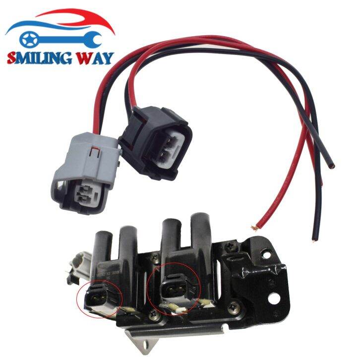 2 Way Ignition Coil Pack Wiring Harness Connector Plug Cable Wire