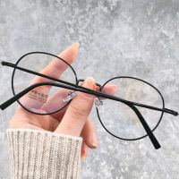 【cw】 Metal Round Anti Blue Light Glasses Women Men Oversized Frame Ultra Light Eye Protection Eyeglasses Office Computer Goggles ！