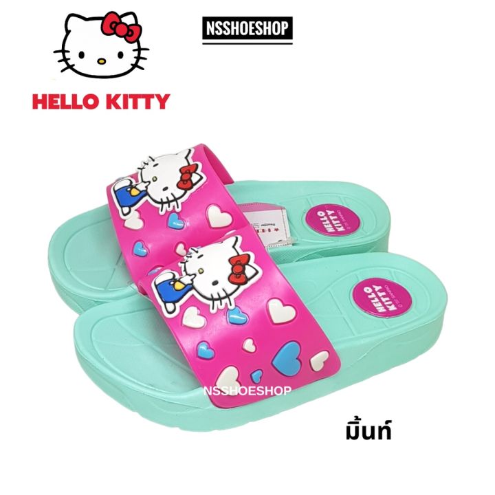 รองเท้าแตะเด็กผู้หญิง-ฮัลโหล-คิตตี้-hello-kitty-ลิขสิทธิ์แท้-แบบสวม-รุ่น-ktl-524-ชมพู-บานเย็น-มิ้นท์-size-24-35