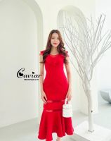 พร้อมส่ง S-XL GANNIESHOP (R33) Maxi dress เดรส เดรสยาว เดรสสีแดง เดรสสีน้ำเงิน เดรสออกงาน เดรสแขนกุด เดรสหางปลา เดรสชายระบาย เดรสสาวอวบ ใส่ไปงานแต่ง เดรสสีกรม