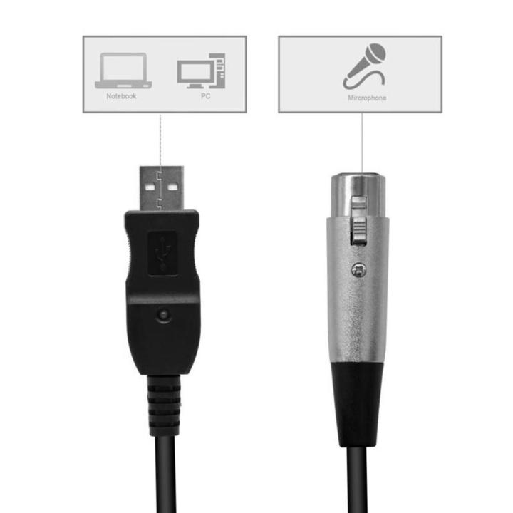 3m-usb-ชายเป็น-xlr-ไมโครโฟนตัวเมีย-usb-mic-link-cable-ใหม่