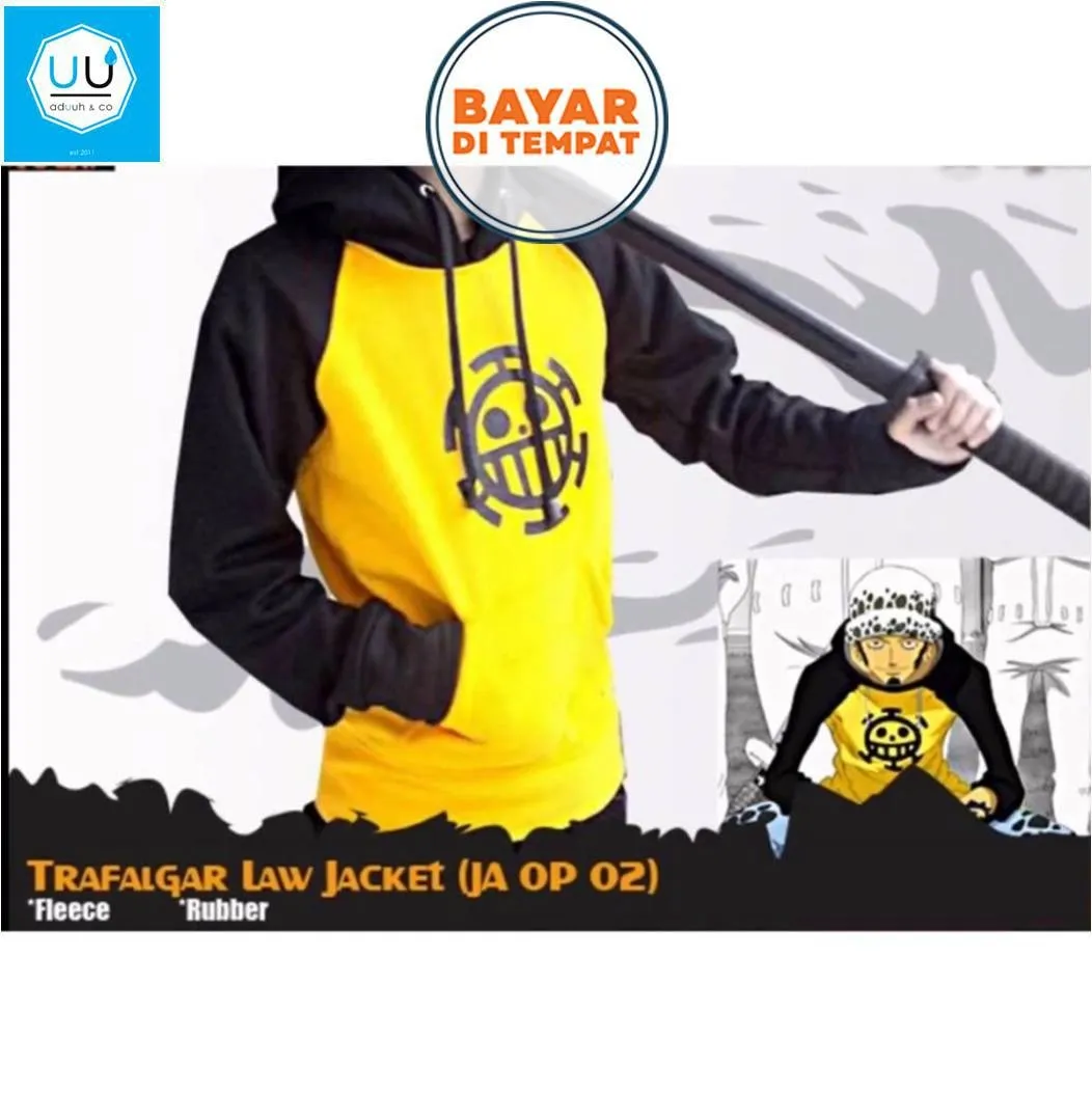 Jual Jaket Anime One Piece Trafalgar Law Hoodie Jaket One Piece