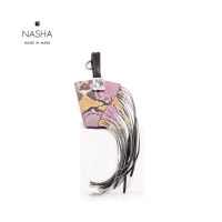 [ NASHA MADE IN MARS ] Baby Wasser Fringe | Pink Lemonade กระเป๋าจิ๋วทรงตะกร้าหนังงูพู่ยาว