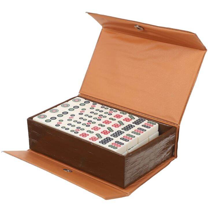 Mahjong Set Game Chinese Mini Portable Tiles Sets Travel Tile