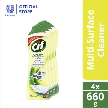 Cif Cream Multi Purpose Cleaner, Pink Flower - 16.9 Fl Oz / 500 mL x 3 Pack