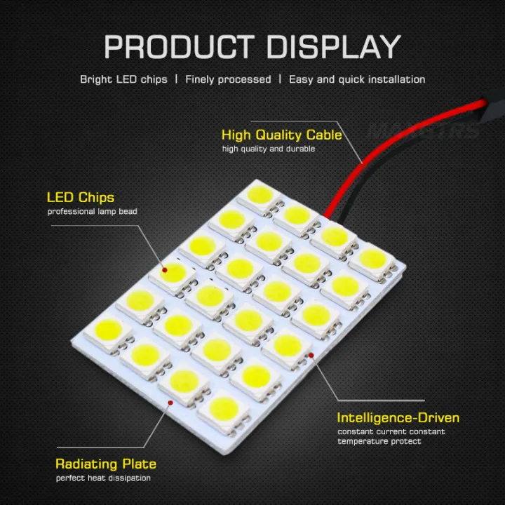 T10 LED 3030 5050 Car Panel White Light Auto Reading Lights Interior ...