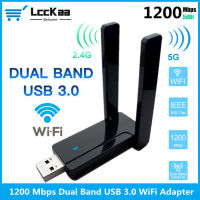 Lcckaa 1200Mbps USB 3.0 WiFi ADAPTER Dual Band 2.4GHz 5GHz 802 11AC abgn WIFI เสาอากาศ dongle การ์ดเครือข่ายสำหรับแล็ปท็อปเดสก์ท็อป