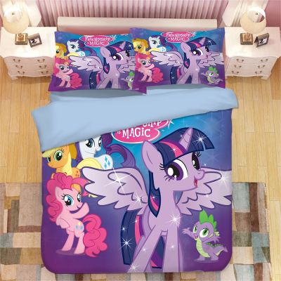 My Little Pony 3D Printed Bedding Cover Bedding Set Duvet Cover Cartoon Giant Comforter Bed Linen Bed Set (NO Sheet)