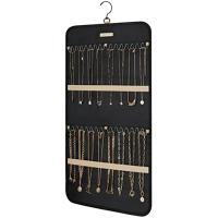 Hanging Jewelry Organizer, Necklace Holder Anti- Earrings Rings Hanger with Pockets Hang on Closet, Wall, Door