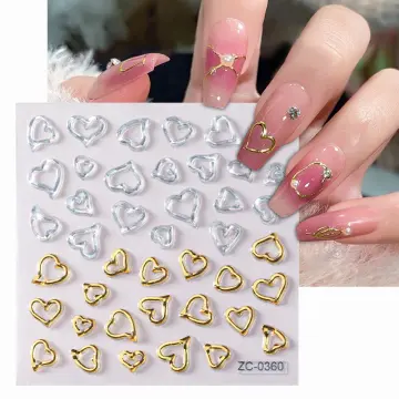 Holographic Heart Nail Art Stickers Decals Valentine Nail Decor Laser Heart  Stickers For Nails Love Sticker Nail Art Decal, Quick & Secure Online  Checkout