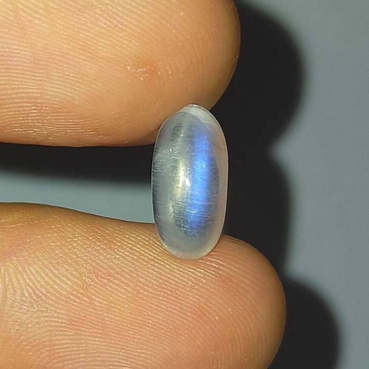 พลอย-มูนสโตน-มุกดาหาร-เหลือบ-ฟ้า-น้ำเงิน-ธรรมชาติ-แท้-natural-blue-flash-moonstone-หนัก-2-22-กะรัต