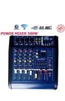 เพาเวอร์มิกเซอร์ ขยายเสียง500วัตต์ บลูทูธ mic.4CH. BLUETOOTH USB/SD CARD EFFECT 16DSP POWER MIXER