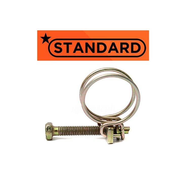 6PCS Wire Hose Clamp Pipe Clip Screw Bolt Tight 19*22MM Double Wire