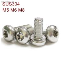 ♕❉┋ Stainless Steel A2 Round Head Torx Screw M5 M6 M8 SUS304 Six lobe Security head screws GB2672