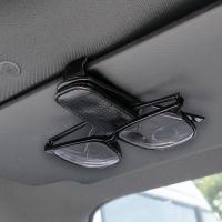 Car Glasses Clip Multifunction Integrated Durable Leather Car Document Portable Clip Sunglasses Ticket Holder Accessory Interior T6S9