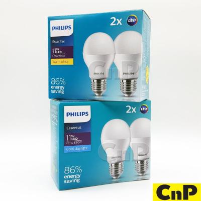 โปรโมชั่น+++ หลอดไฟ LED Bulb 11W รุ่น Essential แพ็คคู่!! (รวม 2 หลอด) ราคาถูก หลอด ไฟ หลอดไฟตกแต่ง หลอดไฟบ้าน หลอดไฟพลังแดด