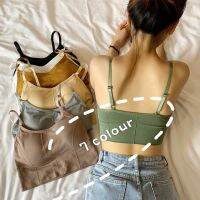 Popular Sports Girls Korean Version Anti-Glare Wrapped Chest Small Sling No Steel Support Beautiful Back Gathering Womens Full Cup