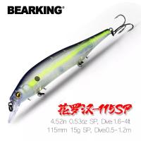 BEARKING 115Mm 15Gน้ำหนักระบบตกปลาเหยื่อHardเหยื่อMinnow Crank WobblerคุณภาพTackle Hooks SP-Cailine