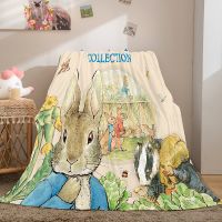 ผ้าห่ม ผ้าสักหลาด แบบนิ่ม ลาย Peter The Rabbit สําหรับตกแต่งบ้าน สํานักงาน เตียงนอน โซฟา wnn