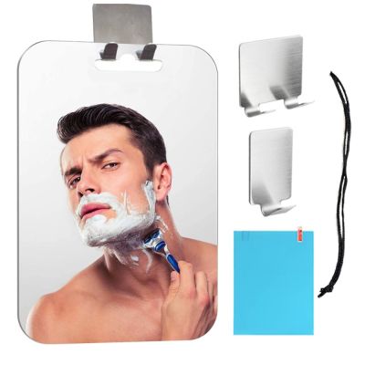 1pcs Acrylic Mirror With Wall Suction Shower Mirror For Man Shaving Women Makeup Portable Travel Bathroom Accessories Mirrors