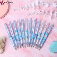 ALLEYDG 12Pcs พลาสติกสำหรับตกแต่ง ปากกาน่ารักๆ สีฟ้าสีฟ้า ปากกาหมึกน่ารักแปลกใหม่ ของใหม่ ปากกาสำหรับเขียน ออฟฟิศสำหรับทำงาน