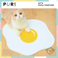 PURLAB Fried Egg Silicone Feeding Mat ของแท้ 100% แผ่นรองชามอาหาร แมว ที่รองชามอาหารสัตว์