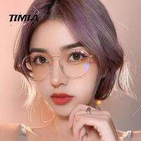 TIMIA กลมกลมๆ แว่นตาสำหรับอ่านหนังสือ ป้องกันแสงสีฟ้า กรอบโลหะโลหะ เหมาะกับการแต่งตัวทุกสไตล์ เบามาก กิจกรรมกลางแจ้งกลางแจ้ง