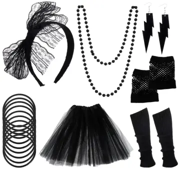 Rockin' the 80's Black & White Adult Costume