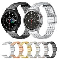 [SOSO 3C accessories] สายสแตนเลสสำหรับ Samsung Galaxy Watch 4คลาสสิก46มม. 42มม. สร้อยข้อมือเข็มขัดโลหะ Watch4 44มม. 40มม. 3 Active2 20มม. 22มม.