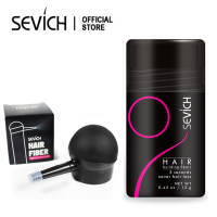 SEVICH 12G Hair Building Fiber (Black) พร้อมHair Fiberไฟเบอร์ผมสีดำหัวปั๊มขวดฉีด