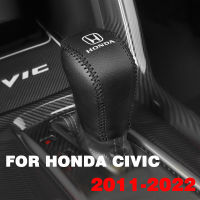 หัวเกียร์รถยนต์,หัวเกียร์หนังวัวฝาครอบจับเบรกมือสำหรับ Honda 8th 9th 10th Civic 2006-2022