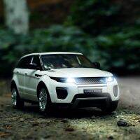 รถแลนด์โรเวอร์ Evoque SUV โมเดลรถโลหะผสมหล่อจากโลหะของเล่นรถออฟโรดจำลองรถจำลองพร้อมของขวัญสำหรับเด็กไฟ