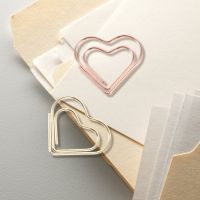 24pcs Small Paper Clips Heart Paperclips Shaped Bookmark Clips Cute Paper Clips Office Favors