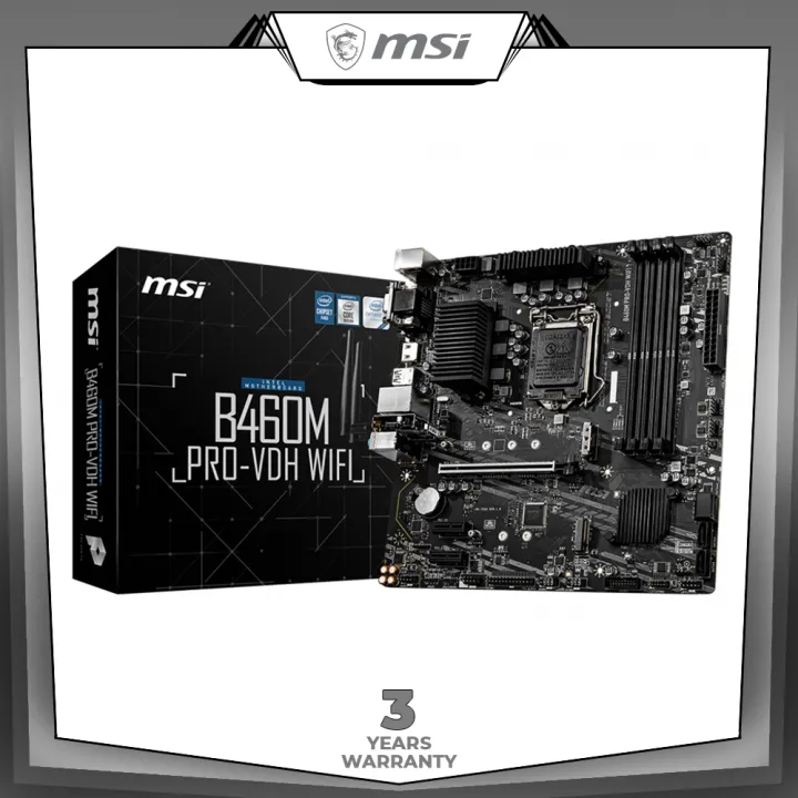 MSi B460M PROVDH WIFI Motherboard with DDR4 Boost, EZ Debug LED, Audio